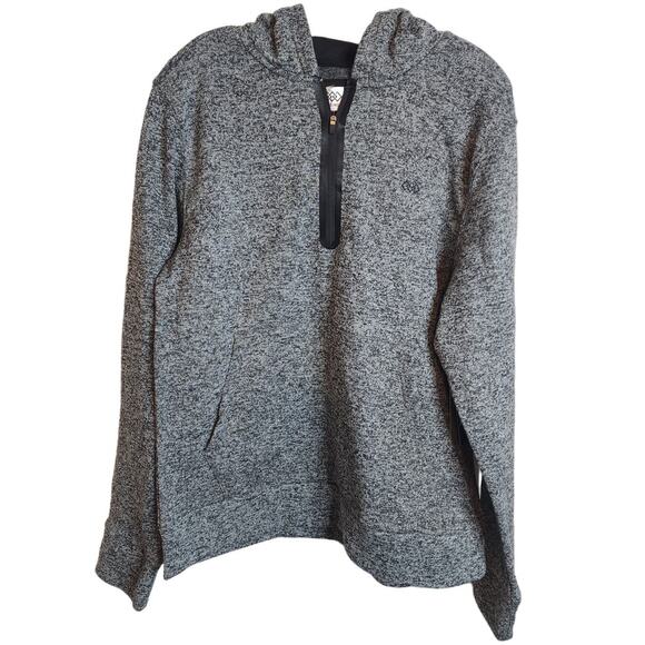 Leg3nd Quarter Zip Hooded Sweatshirt/Jacket, Charcoal, NWT - Picture 1 of 6